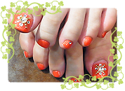 アジアンなフットネイル