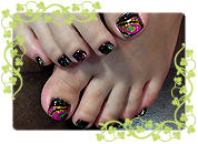 プッチ柄風フットネイル