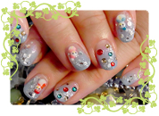 雪だるまネイル