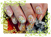 ヒョウ柄フレンチネイル