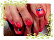 ペールトーンフットネイル